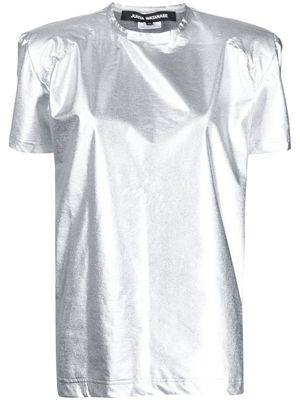 Junya Watanabe metallic short-sleeve T-shirt - Silver
