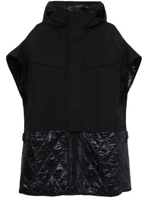 Junya Watanabe panelled hooded sleeveless parka - Black
