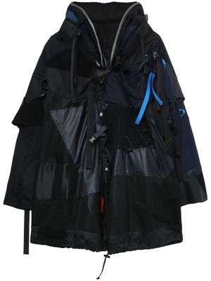 Junya Watanabe panelled utility cape - Black