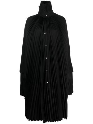 Junya Watanabe pleated midi shirt dress - Black
