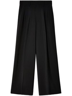 Junya Watanabe pleated wool-mohair trousers - Black