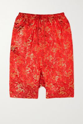 Junya Watanabe - Satin-jacquard Shorts - Red