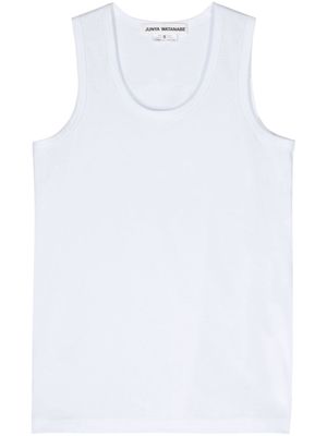 Junya Watanabe scoop-neck cotton tank top - White