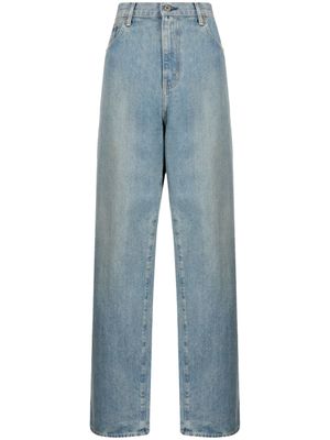 Junya Watanabe straight-leg cotton jeans - Blue