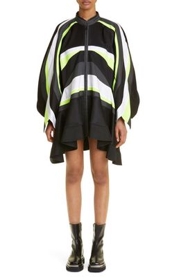 Junya Watanabe Stripe Oversize Jacket in 1 Bk X Fluo Ylw X Bk