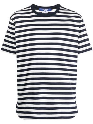 Junya Watanabe striped cotton T-shirt - Blue