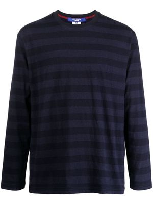 Junya Watanabe striped long-sleeve sweatshirt - Blue