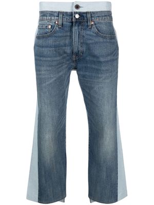 Junya Watanabe two-tone cropped jeans - Blue
