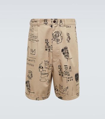 Junya Watanabe x Basquiat printed cotton shorts