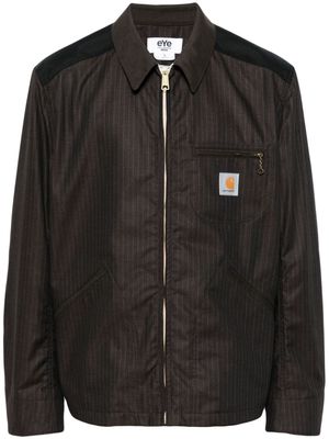 Junya Watanabe x Carhartt striped shirt jacket - Brown