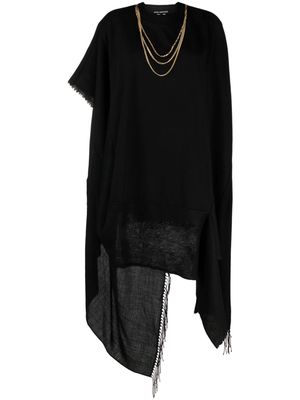 Junya Watanabe x Comme des Garçons asymmetric cape dress - Black