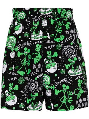 Junya Watanabe x Lousy Livin graphic-print shorts - Black