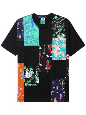 Junya Watanabe x Lousy Livin patchwork cotton T-shirt - Black