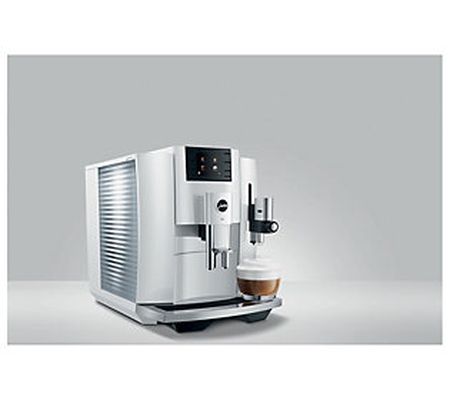 Jura E8 64 oz Specialty Coffee Machine in Piano White