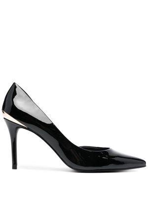 Just Cavalli 85mm pointed leather pumps - Black