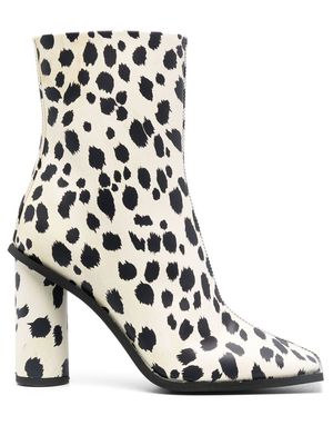 Just Cavalli 95mm animal-print ankle boots - Neutrals