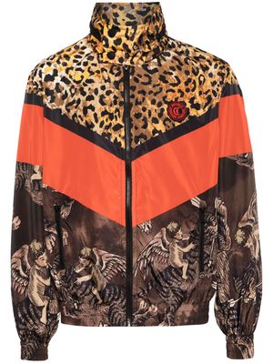 Just Cavalli Angel Tiger-print bomber jacket - Brown