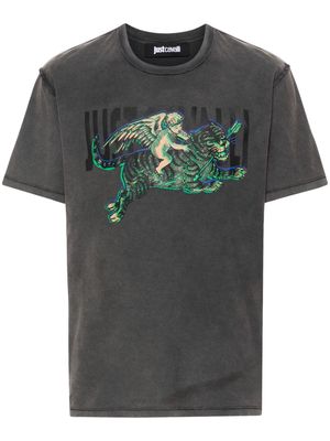 Just Cavalli Angel Tiger-print T-shirt - Grey