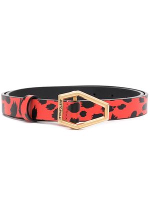 Just Cavalli animal-print leather belt - Red
