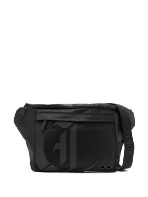 Just Cavalli appliqué-logo canvas bag - Black