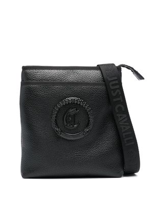 Just Cavalli appliqué-logo grained bag - Black