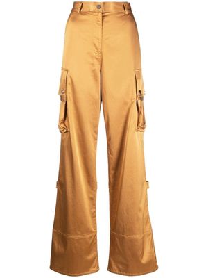 Just Cavalli cargo-pocket wide-leg trousers - Yellow