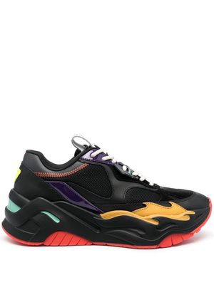Just Cavalli chunky panelled leather sneakers - Black