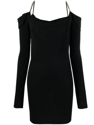 Just Cavalli cold-shoulder minidress - Black