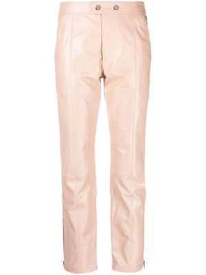 Just Cavalli cropped leather trousers - Pink