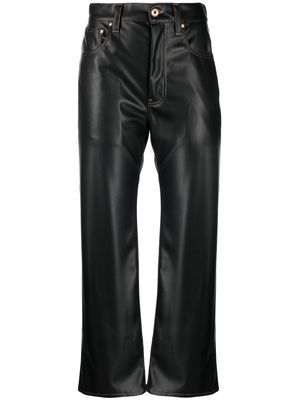 Just Cavalli cropped straight-leg trousers - Black