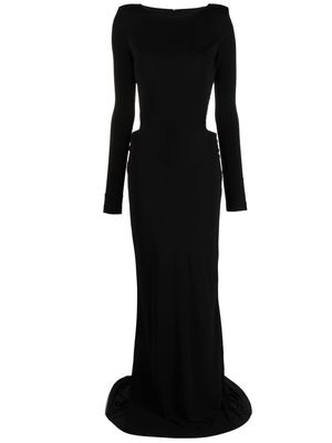 Just Cavalli crystal-embellished cut-out gown - Black