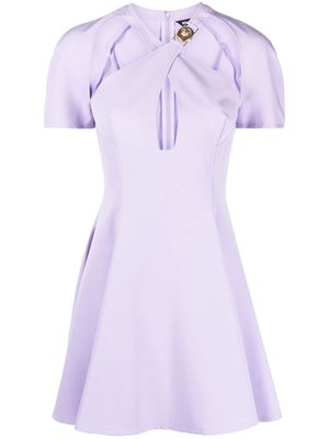 Just Cavalli cut-out-detailing minidress - Purple