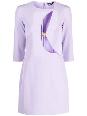 Just Cavalli cut-out shift dress - Purple
