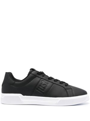Just Cavalli debossed-logo leather sneakers - Black