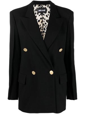 Just Cavalli double-breasted blazer jacket - Black
