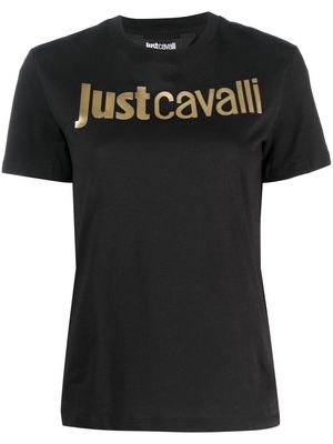 Just Cavalli embossed-logo cotton T-shirt - Black