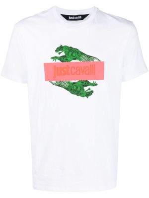 Just Cavalli embossed-logo T-shirt - White