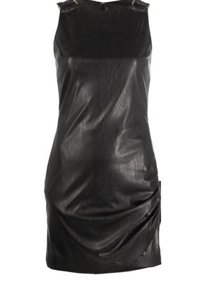 Just Cavalli faux-leather mini dress - Black
