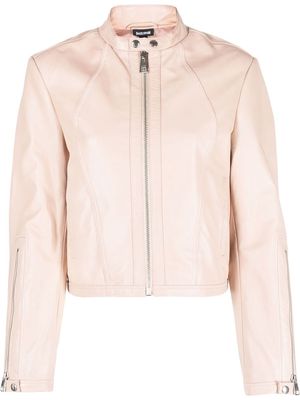 Just Cavalli fitted leather jacket - Pink