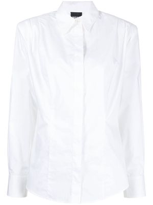 Just Cavalli fitted long-sleeve cotton shirt - White