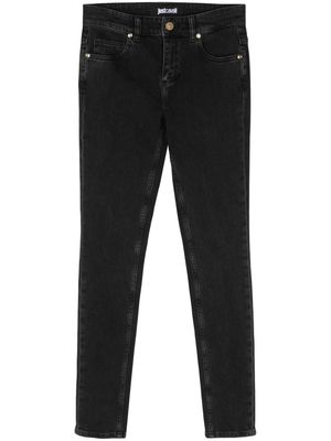 Just Cavalli fringed detail skinny jeans - Black