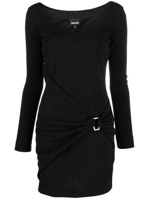 Just Cavalli gathered-detail mini dress - Black