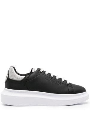 Just Cavalli glitter lace-up sneakers - Black