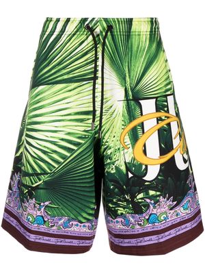 Just Cavalli graphic-print shorts - Green