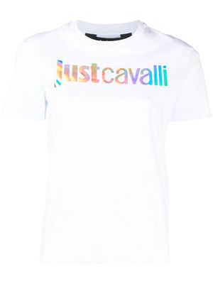 Just Cavalli holographic-logo T-shirt - White