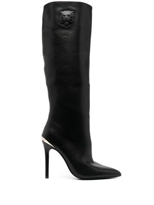 Just Cavalli knee-high leather boots - Black