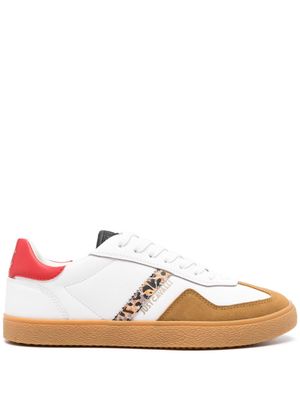 Just Cavalli leather contrasting-panels sneakers - White