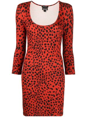 Just Cavalli leopard print minidress - Red