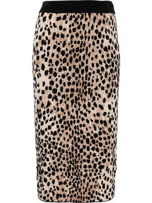 Just Cavalli leopard-print pencil skirt - Brown