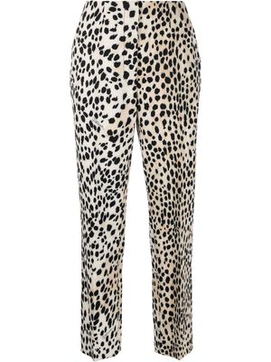Just Cavalli leopard-print straight trousers - Neutrals